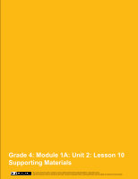 Page 100: Grade 4: Module 1A: Unit 2 Overview - Amazon Web Services€¦ · GRADE 4: MODULE 1A: UNIT 2: OVERVIEW ... Lesson 10 Writing to Explain: Drafting