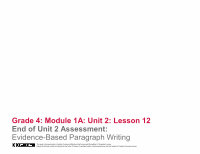 Page 114: Grade 4: Module 1A: Unit 2 Overview - Amazon Web Services€¦ · GRADE 4: MODULE 1A: UNIT 2: OVERVIEW ... Lesson 10 Writing to Explain: Drafting
