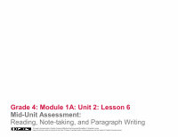 Page 57: Grade 4: Module 1A: Unit 2 Overview - Amazon Web Services€¦ · GRADE 4: MODULE 1A: UNIT 2: OVERVIEW ... Lesson 10 Writing to Explain: Drafting