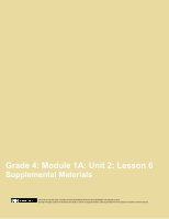 Page 64: Grade 4: Module 1A: Unit 2 Overview - Amazon Web Services€¦ · GRADE 4: MODULE 1A: UNIT 2: OVERVIEW ... Lesson 10 Writing to Explain: Drafting